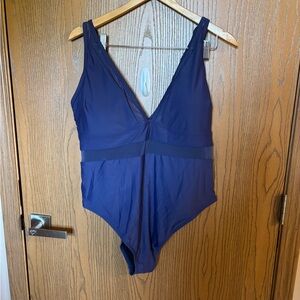 Cupshe 2x Navy Blue One Piece Swimsuit